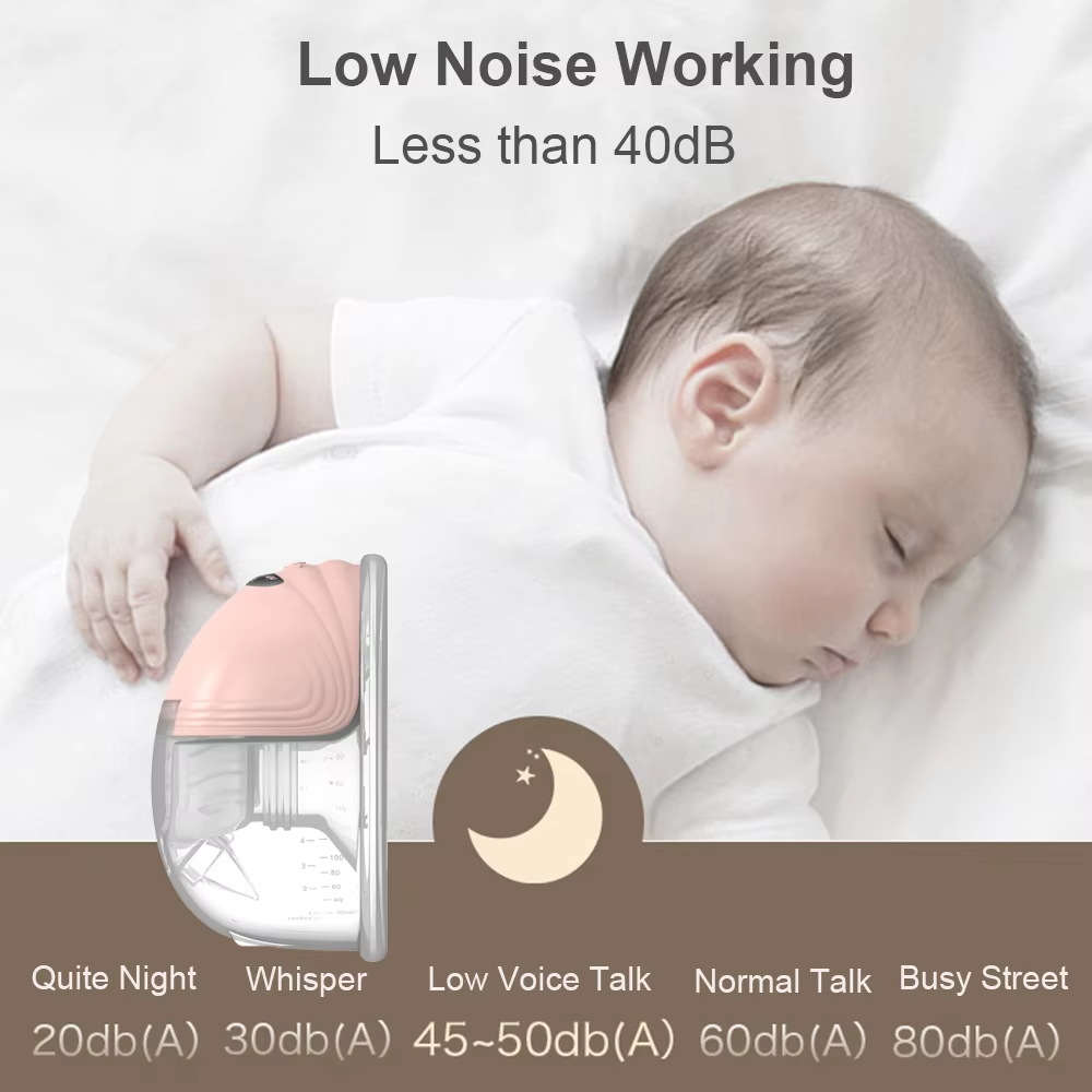 Afck Wearable Breast Pump Hands Free Electric Portable Wearable Breast Pumps Slient BPA-free Breastfeeding Milk Collector