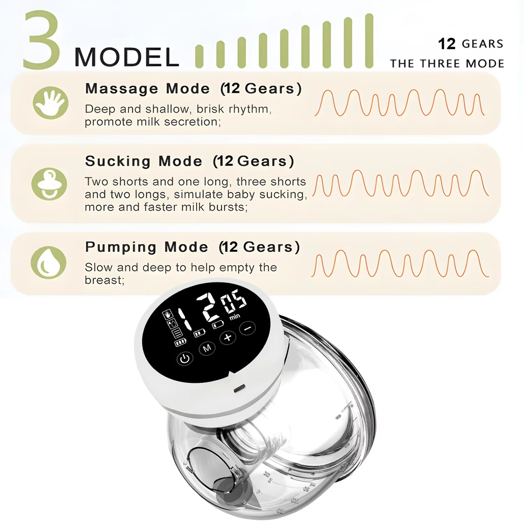 Afck 2026 New Wearable Electric Breast Pump Painless Double-Sided, Fully Automatic And Hands-Free Breast Milk Collector Sells Well.