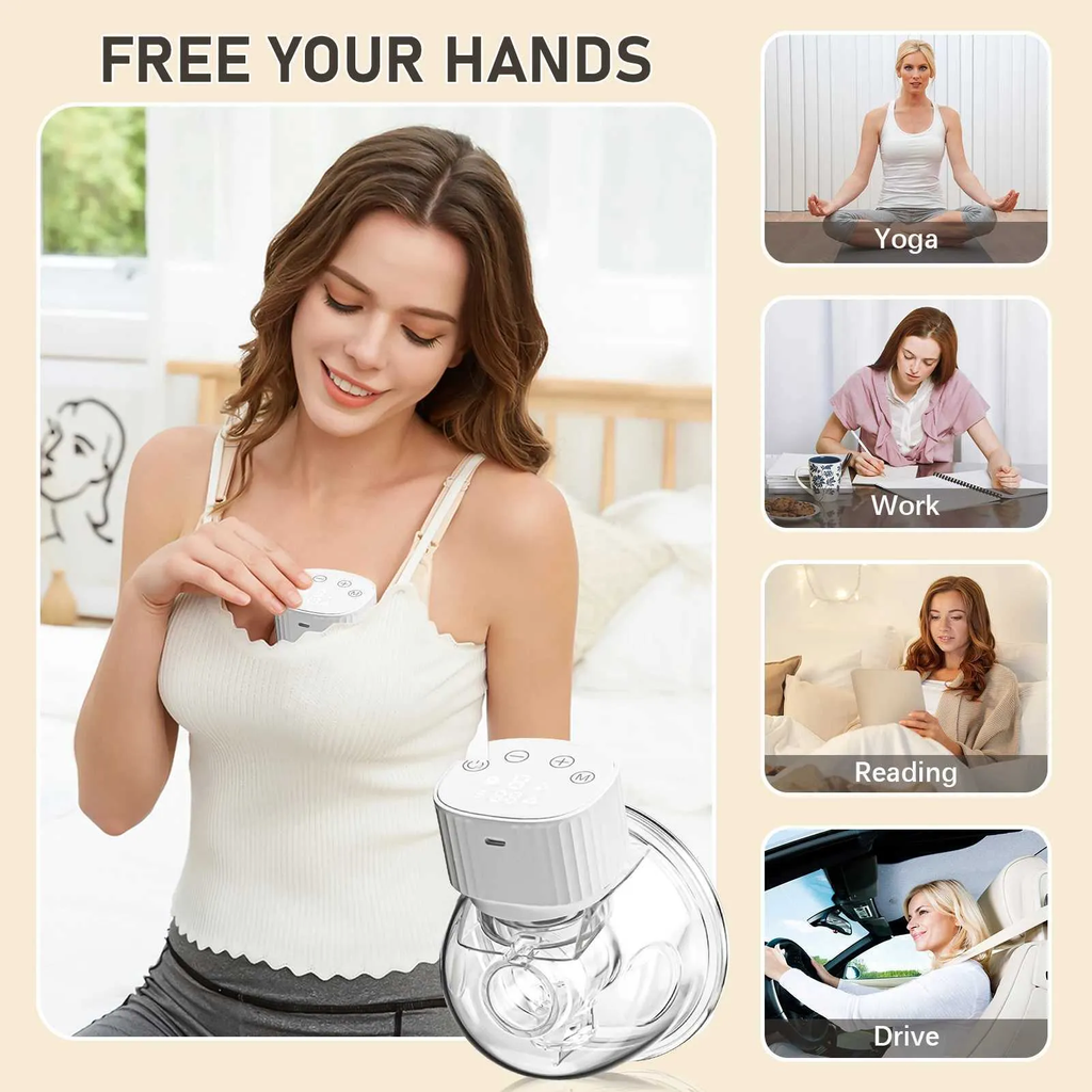 Afck Breastpumps YD-1193 wearable invisible electric breast pump no need for portable brushless low noise electric feeding pump mode suction level WX