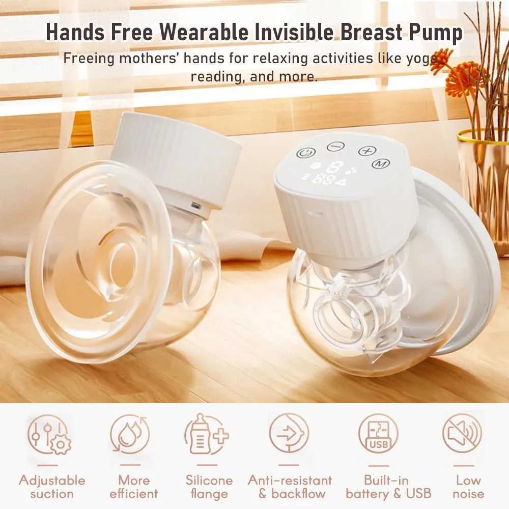 Afck Breastpumps YD-1193 wearable invisible electric breast pump no need for portable brushless low noise electric feeding pump mode suction level WX