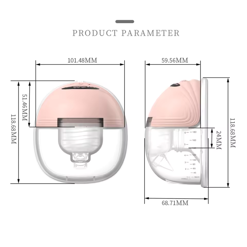 Afck Wearable Breast Pump Hands Free Electric Portable Wearable Breast Pumps Slient BPA-free Breastfeeding Milk Collector