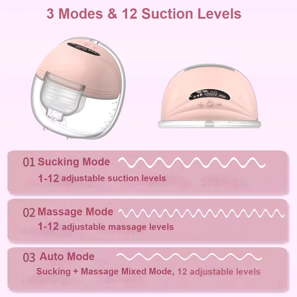 Afck Wearable Breast Pump Hands Free Electric Portable Wearable Breast Pumps Slient BPA-free Breastfeeding Milk Collector