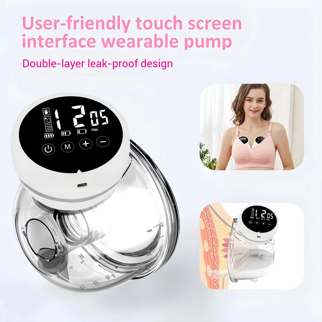 Afck 2026 New Wearable Electric Breast Pump Painless Double-Sided, Fully Automatic And Hands-Free Breast Milk Collector Sells Well.