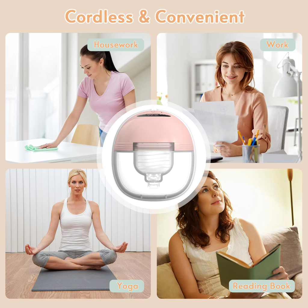 Afck Wearable Breast Pump Hands Free Electric Portable Wearable Breast Pumps Slient BPA-free Breastfeeding Milk Collector