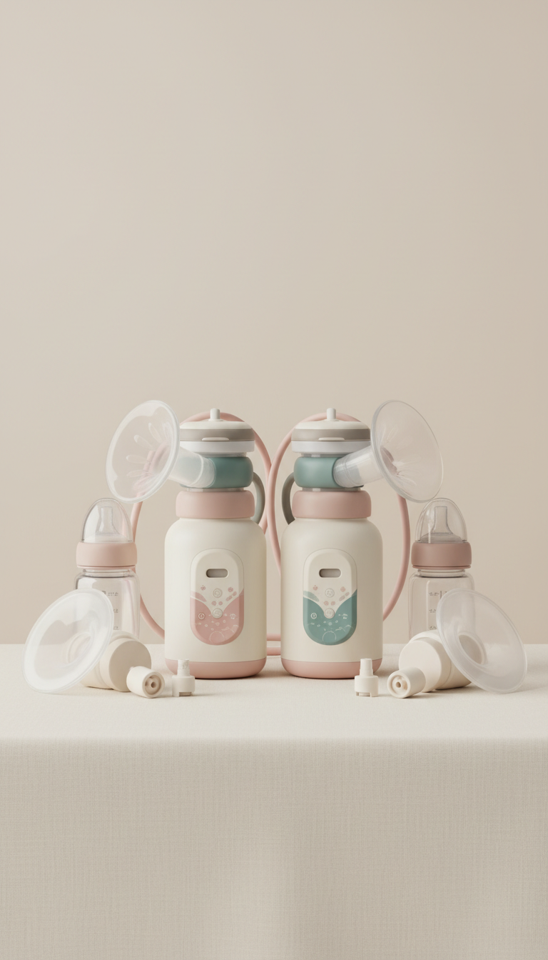 Double Electric Pump Set with Storage Accessories